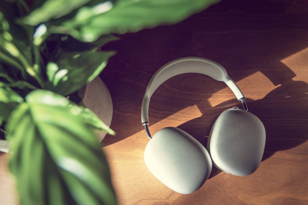headphones on desk