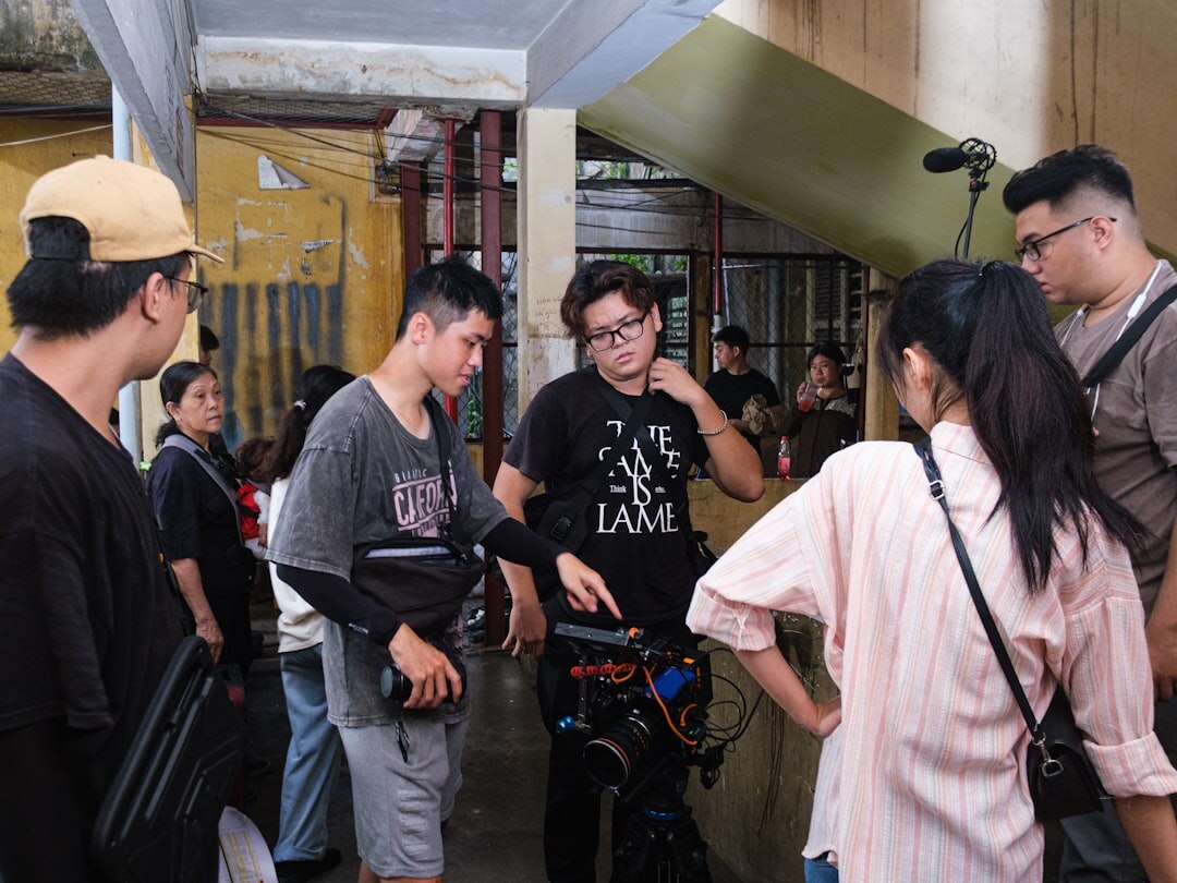 group discussion in studio