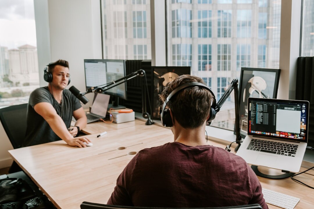 podcast host interviewing guest