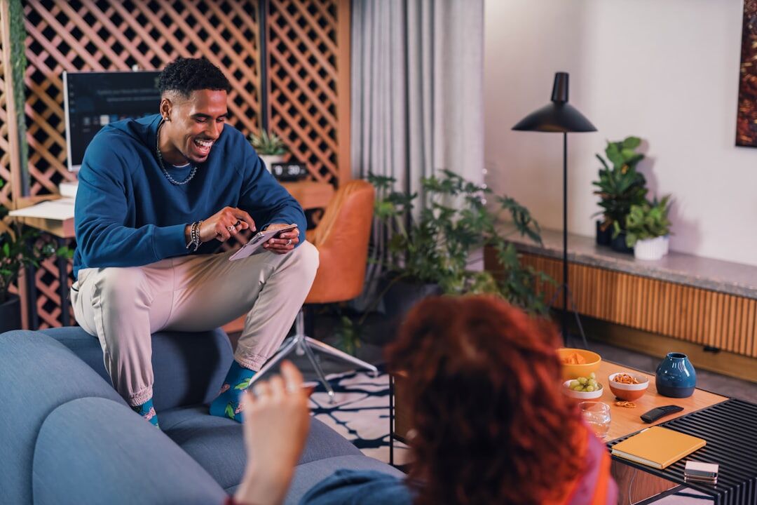 diverse podcast guests talking
