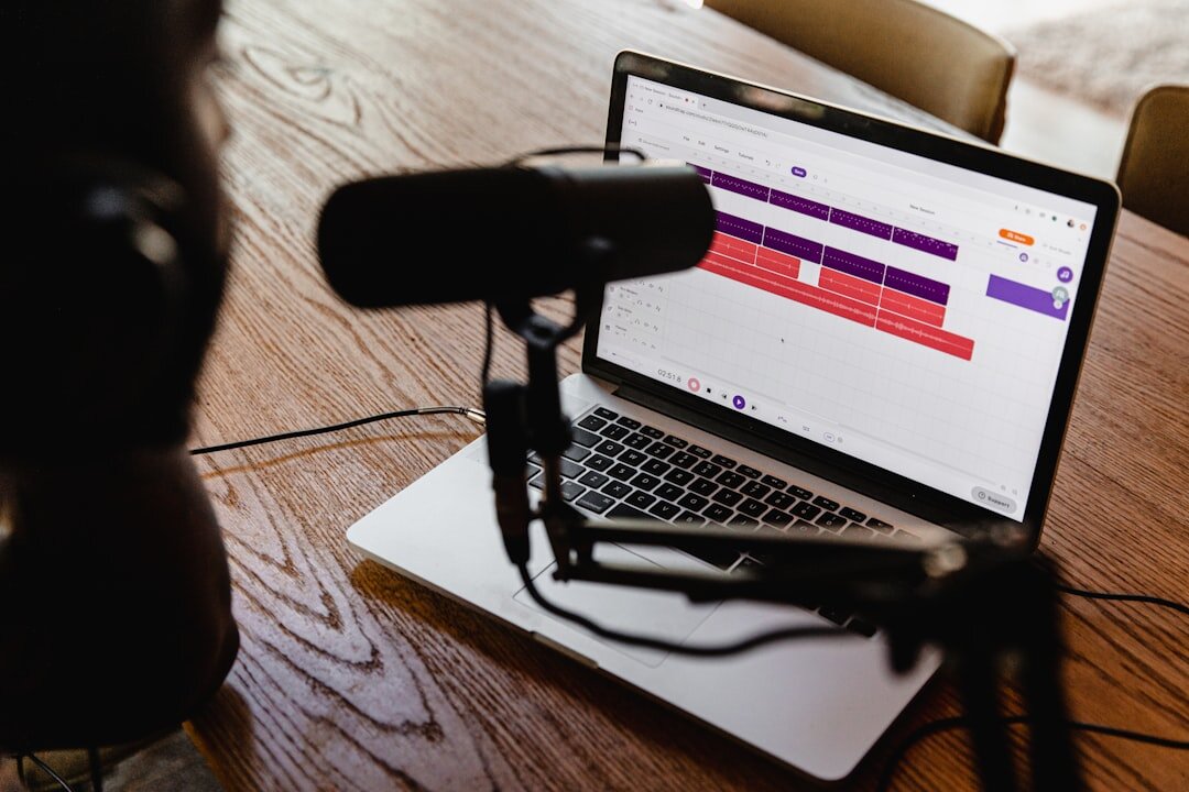 podcast host preparing notes